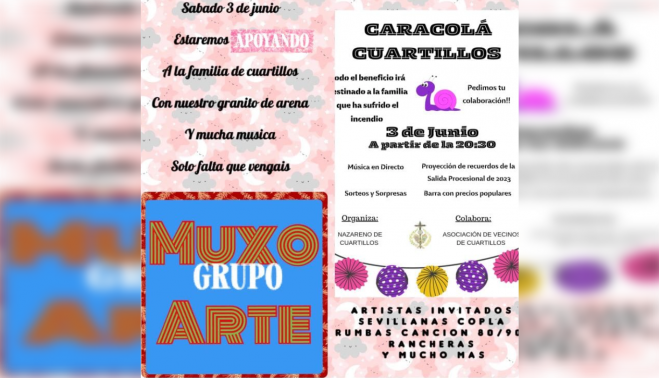 Cartel de la caracolá solidaria. 