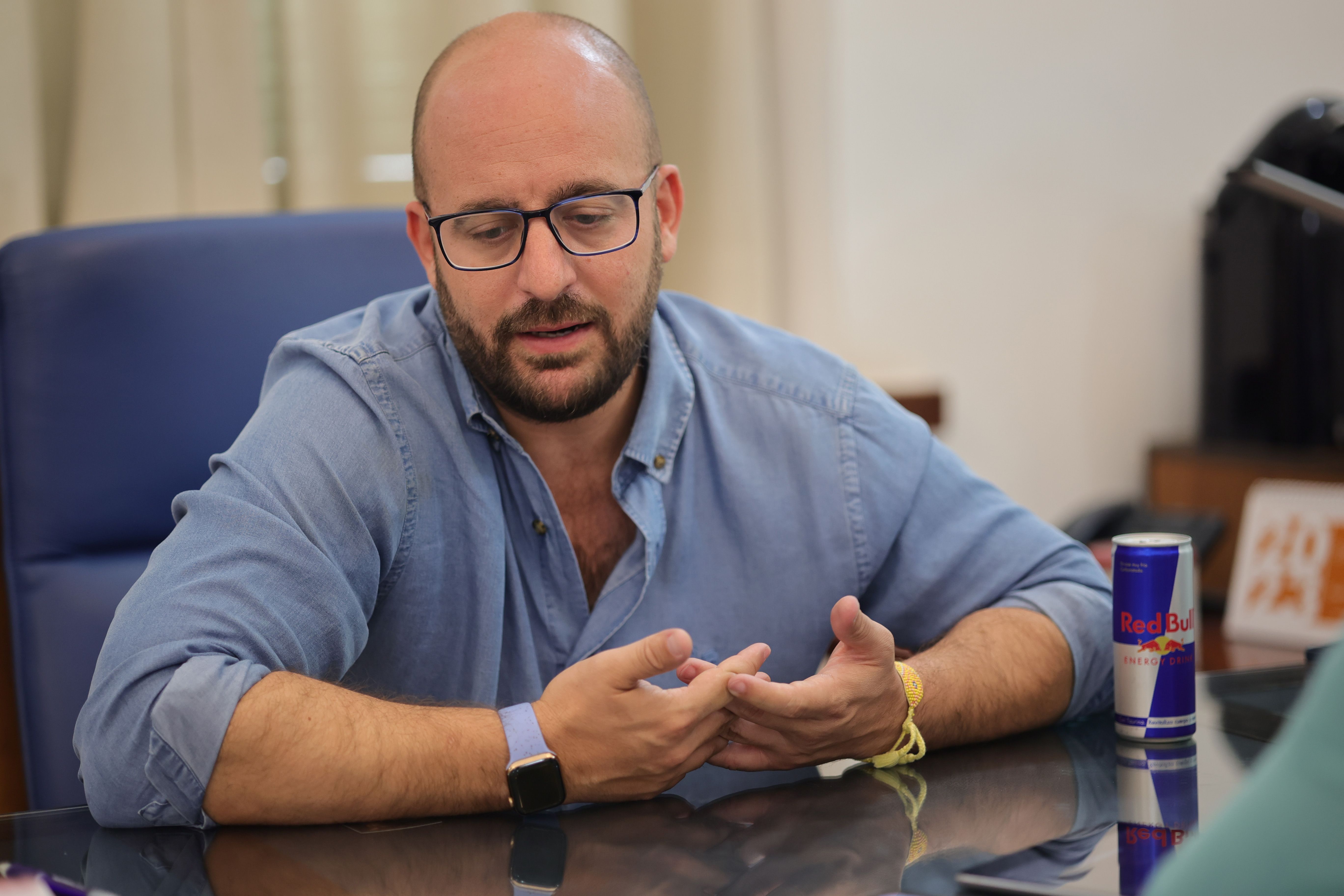 El alcalde de El Puerto, Germán Beardo, en una entrevista con lavozdelsur.es.