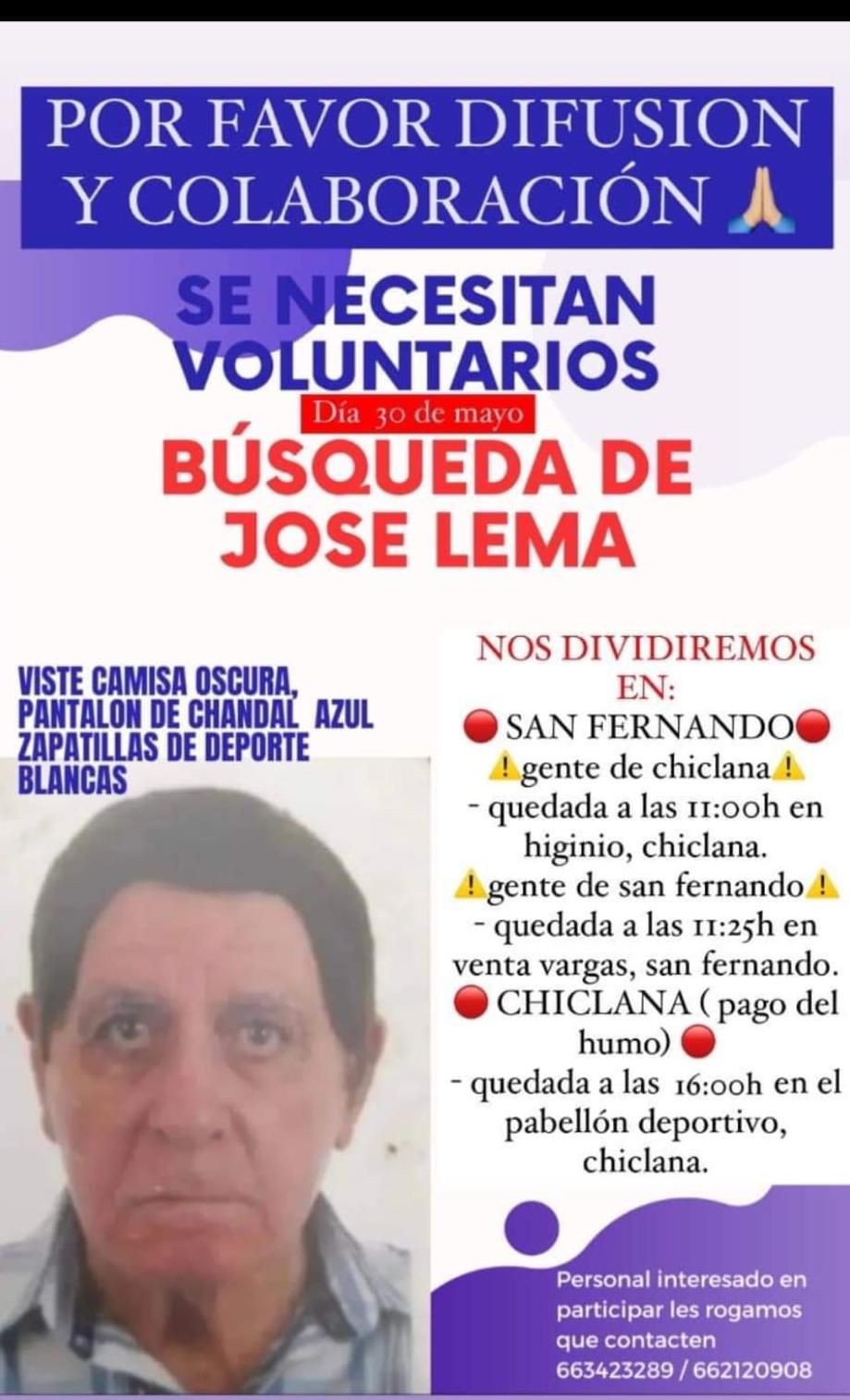 Cartel de las batidas difundido en redes sociales. 