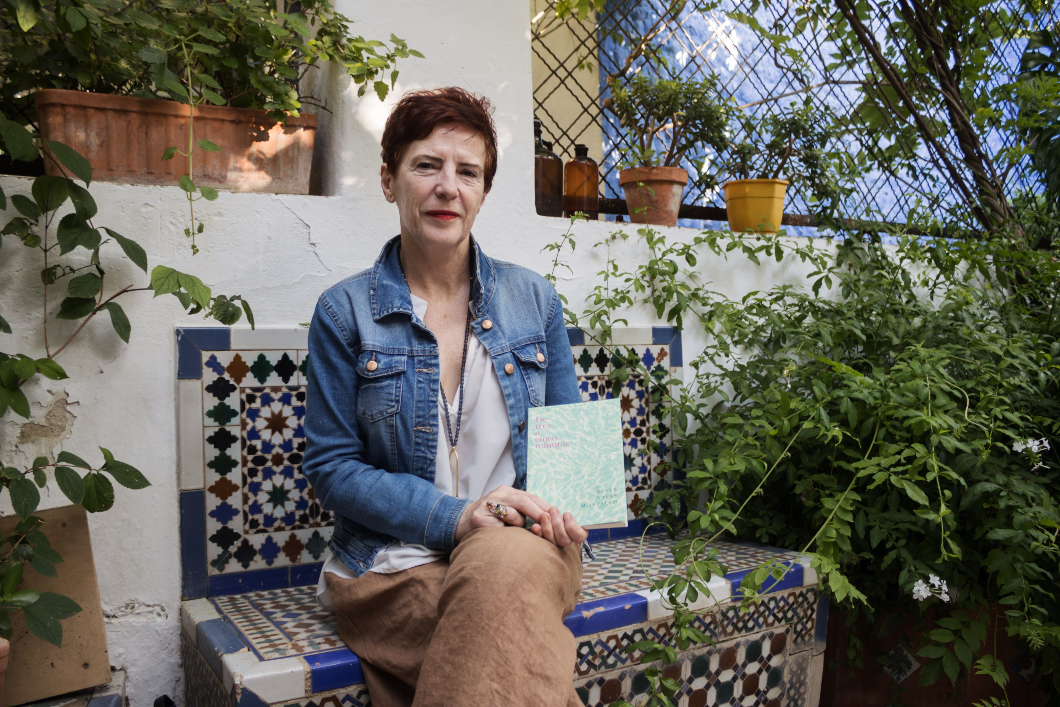 La escritora madrileña, Reyes Navas Montalvo, antes de la presentación de su segundo trabajo.