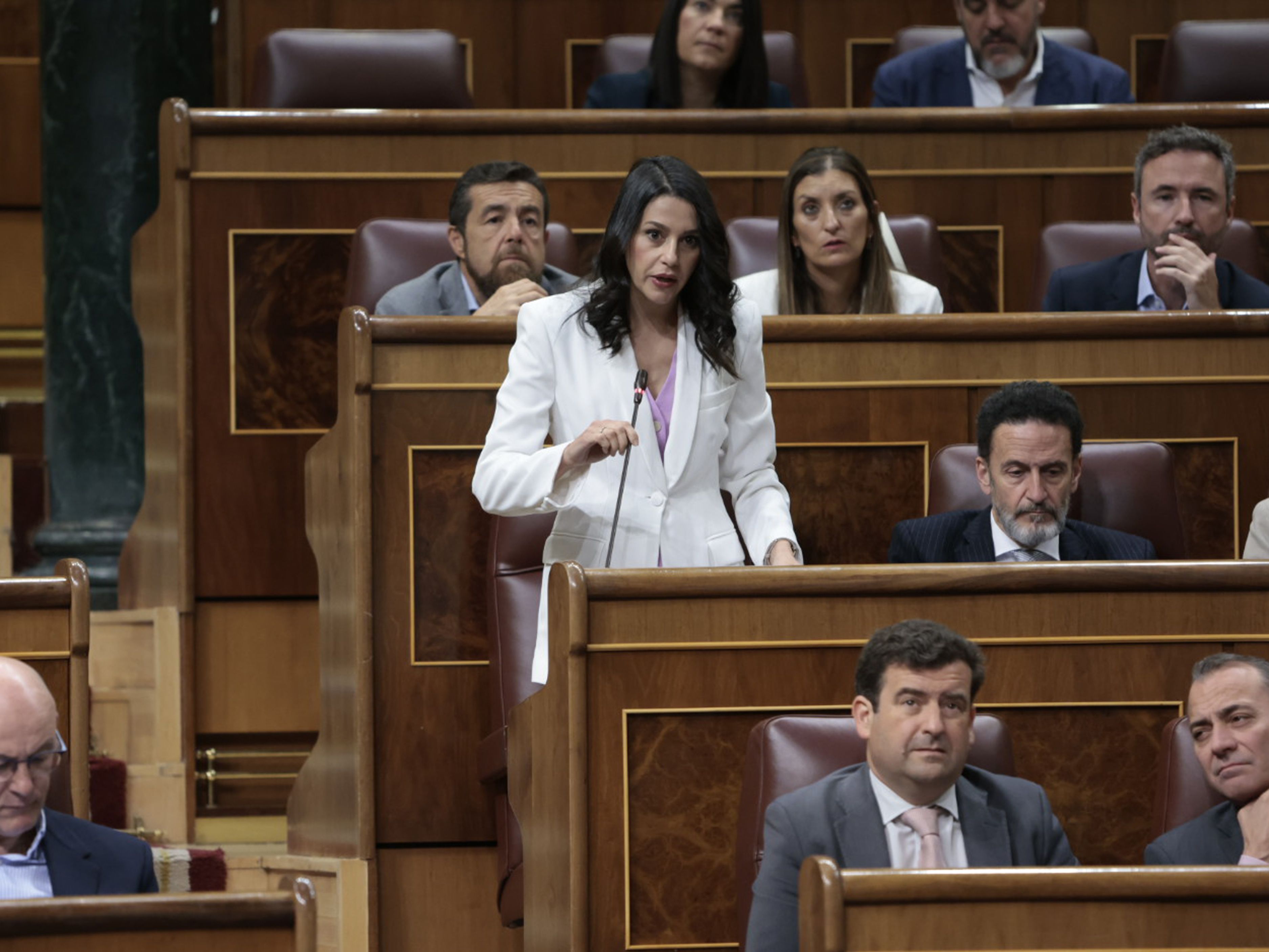 Inés Arrimadas, durante una intervención en el Congreso.