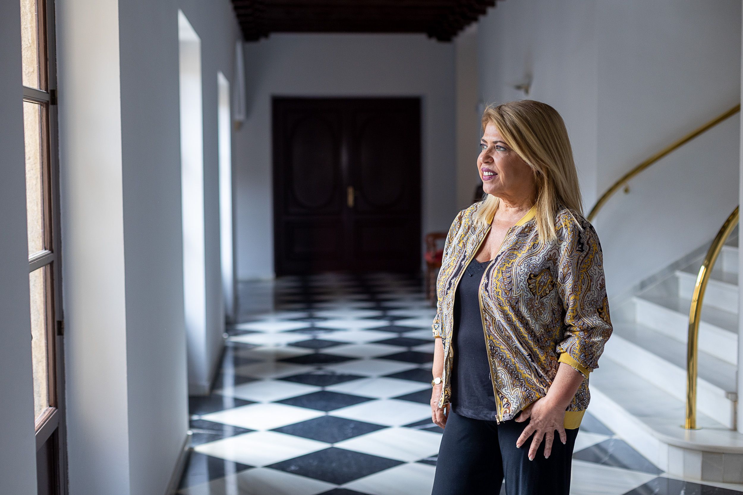 Mamen Sánchez, alcaldesa en funciones de Jerez, en los pasillos de Alcaldía, este pasado jueves a mediodía.