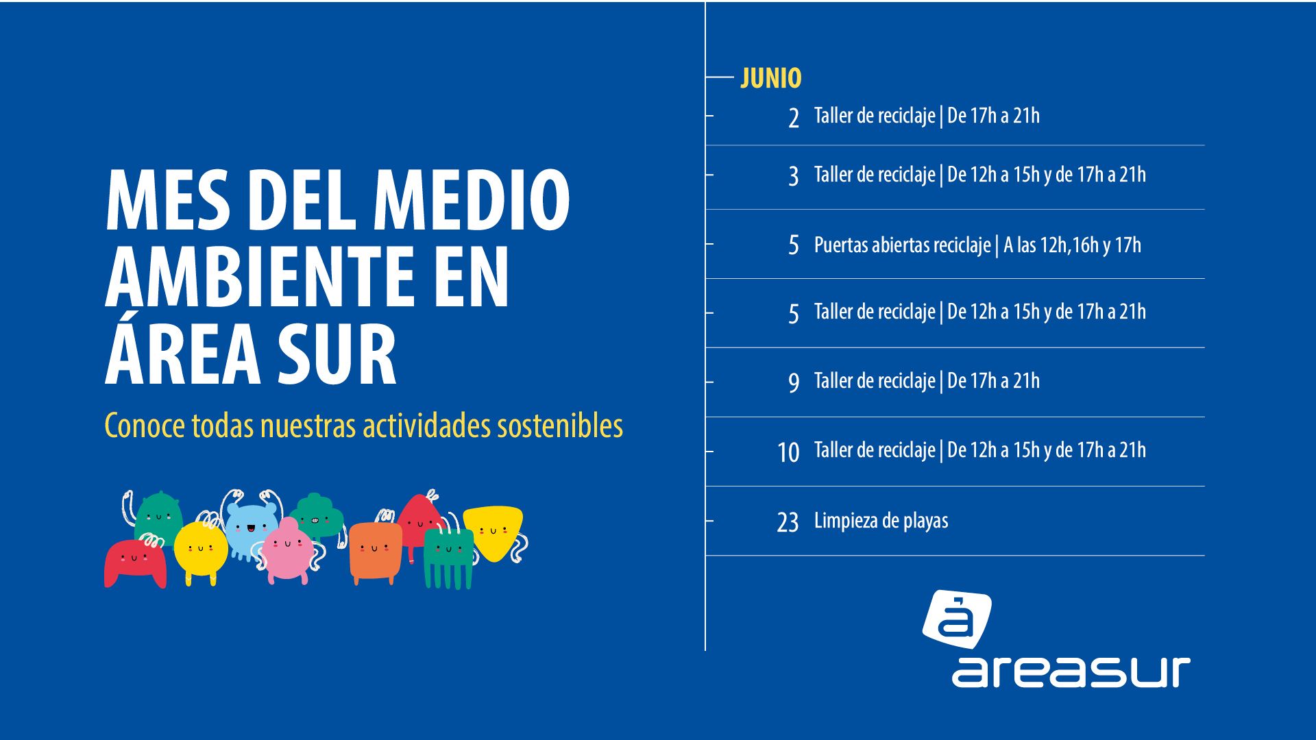 Cartel con las actividades. 