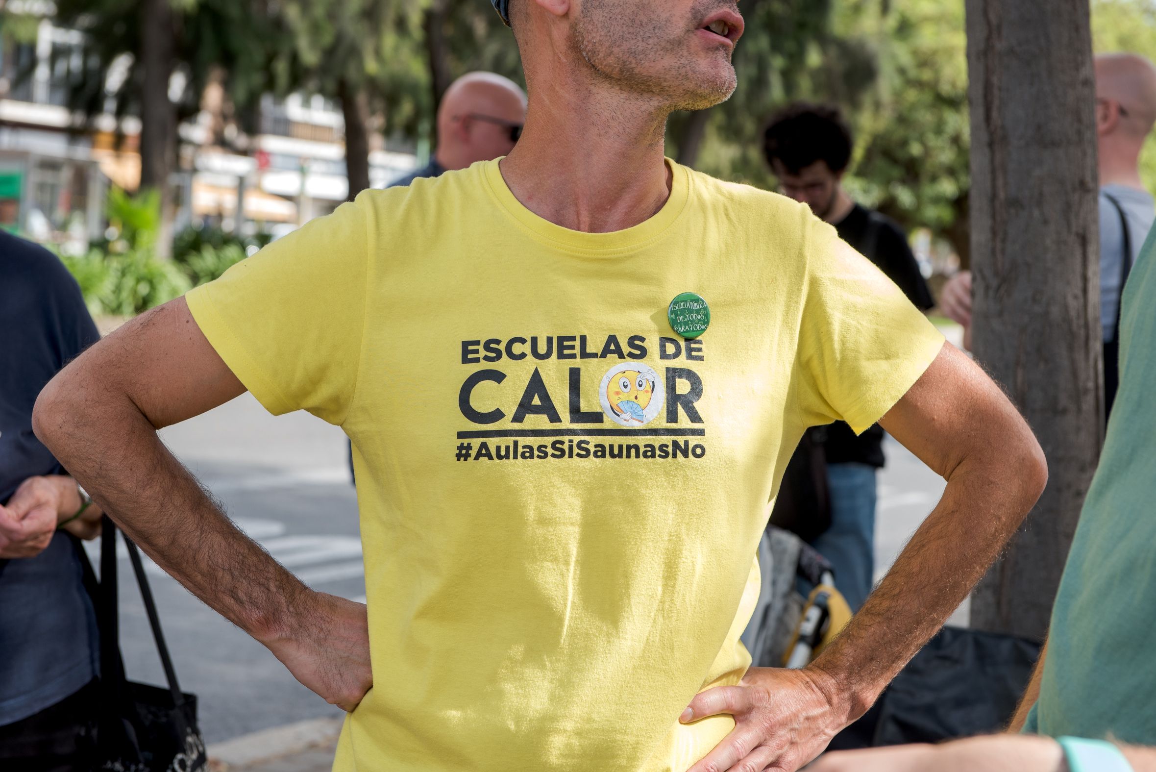 Una de las camisetas de Escuelas de Calor.