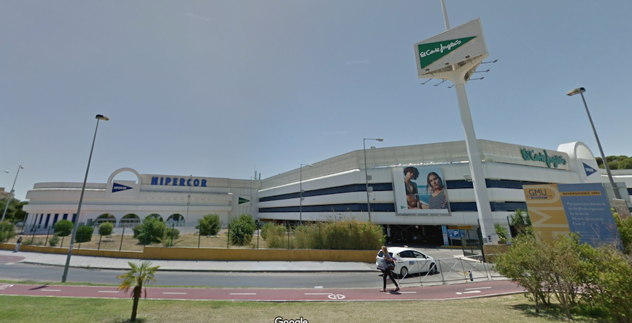 El centro comercial de Hipercor y El Corte Inglés, en una imagen de Google Maps.