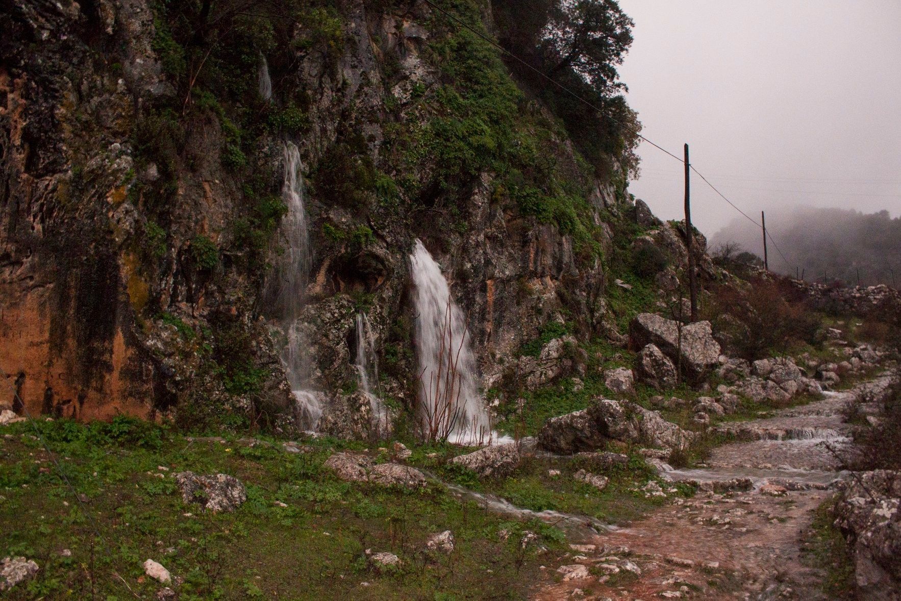 Los llamados caños de Grazalema, en días pasados. FOTO: RADIO GRAZALEMA