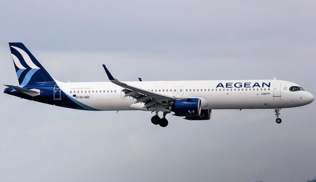 Un avión de Aegean, la aerolínea que conecta Atenas con Sevilla.