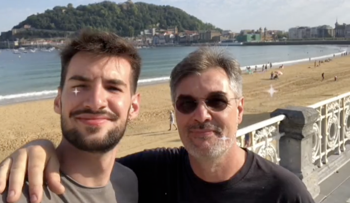 Josep Boan Rosanes, el joven muerto tras ser atropellado, con su padre. Josep Boan Rosanes, el joven muerto tras ser atropellado, con su padre.