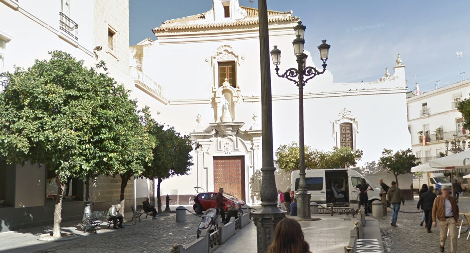 Iglesia Conventual de San Francisco, en Cádiz, en una imagen de Google Maps.