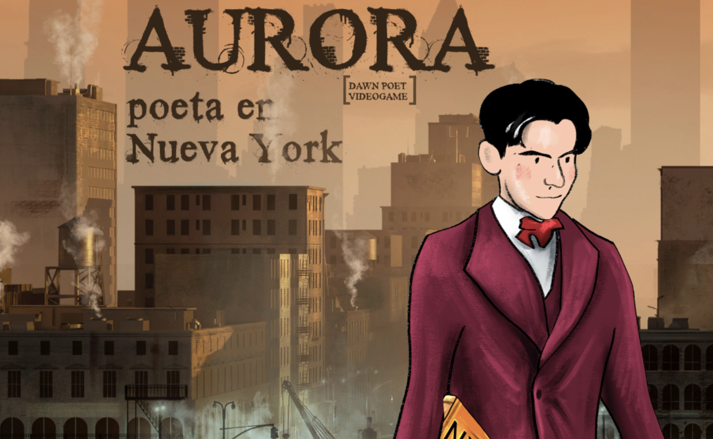 Jugar en la videoconsola a la aventura de ser Lorca en Nueva York. Imagen del videojuego dedicado al universo lorquiano.