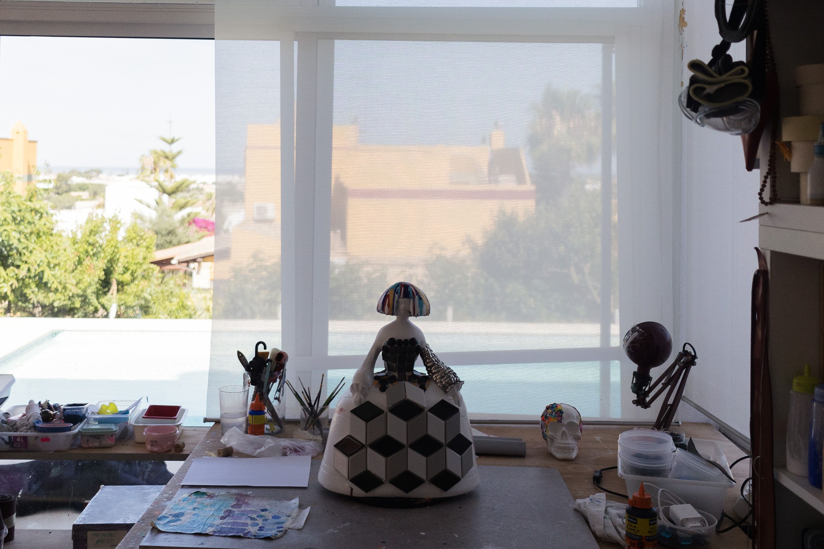 Una de las meninas decoradas. 