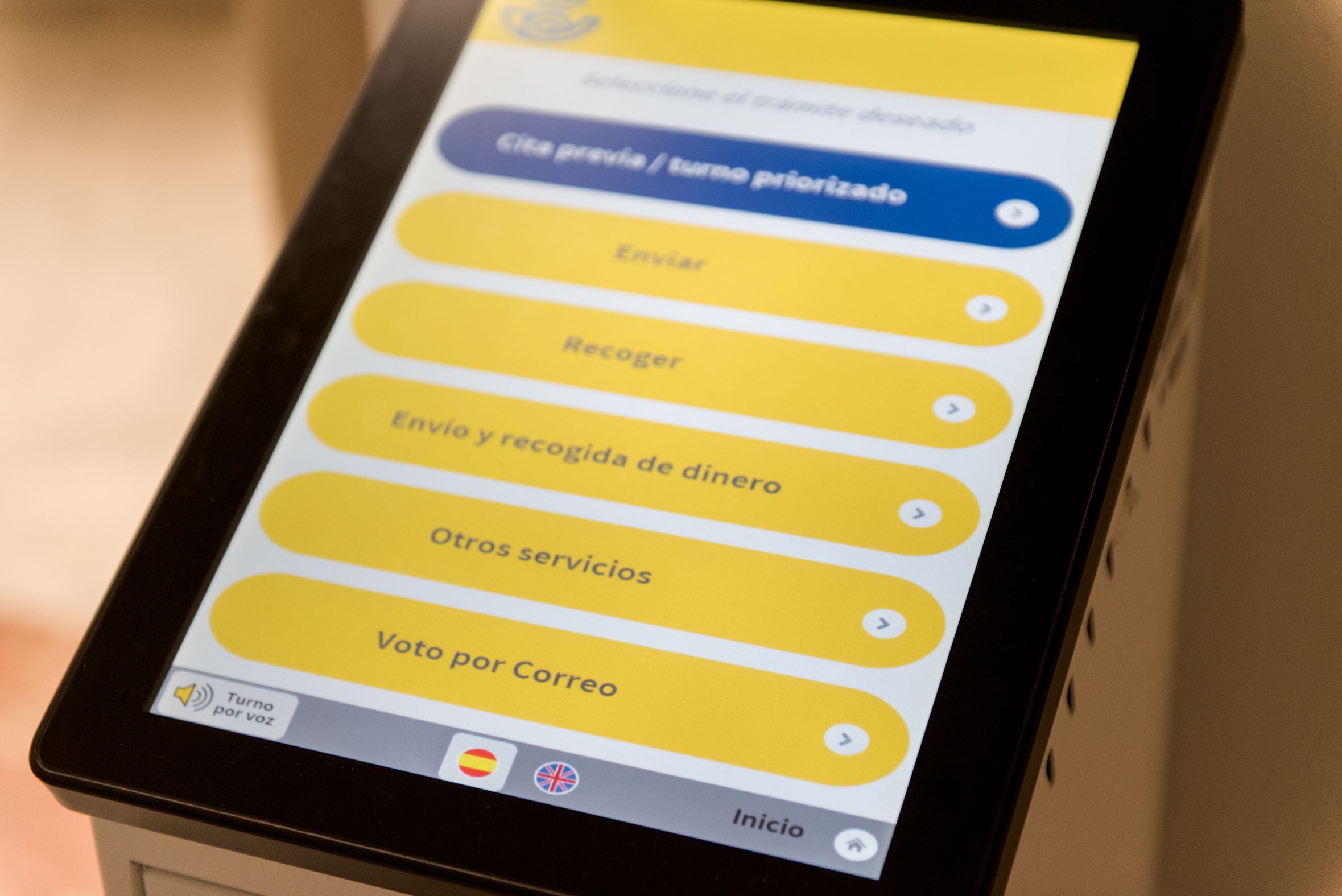 Ya está activada la opción para pedir número para votar. 