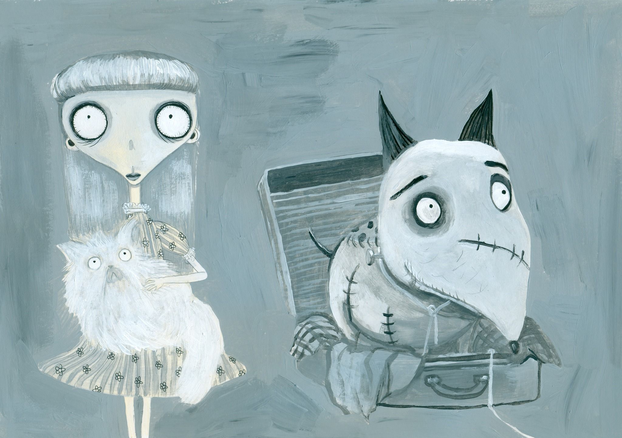 Una ilustración de Irene Mala para Territorio Tim Burton en Benalmádena. 