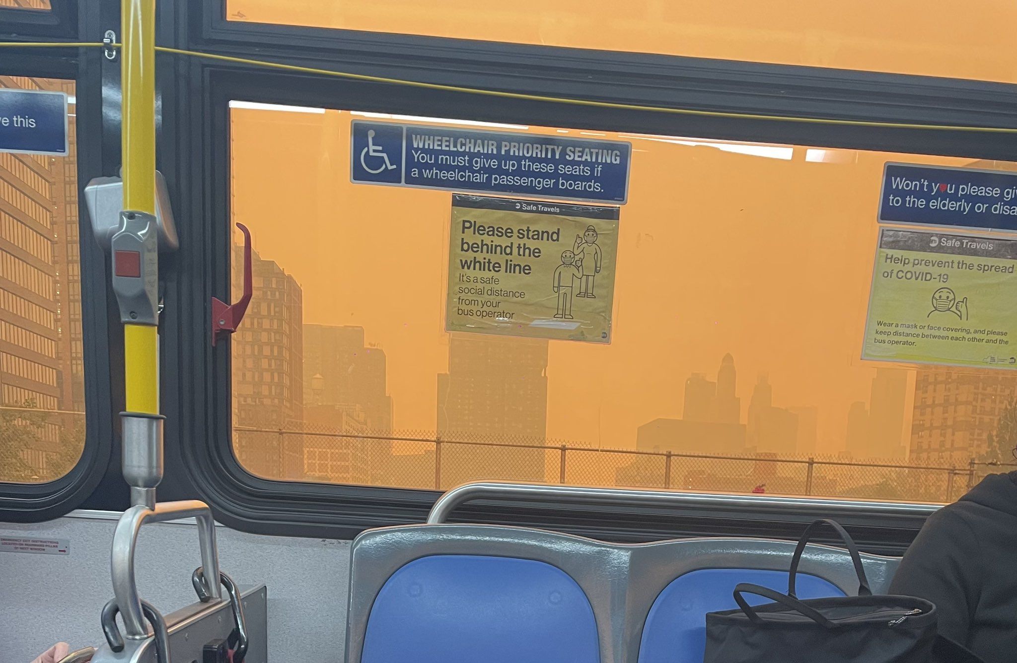 El cielo de Nueva York, de color naranja por los incendios en Canadá.