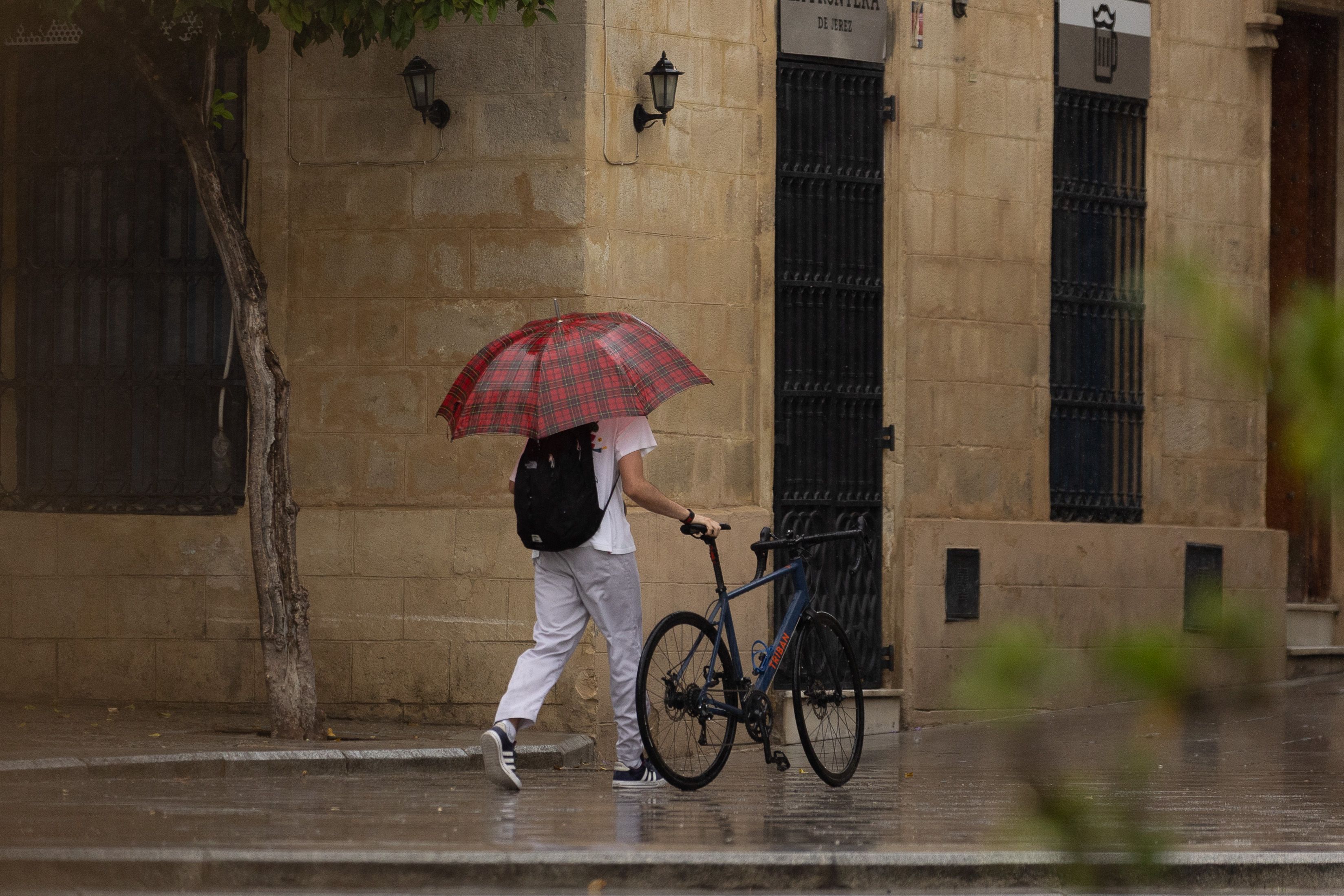 Lluvia en Jerez, Andalucía.