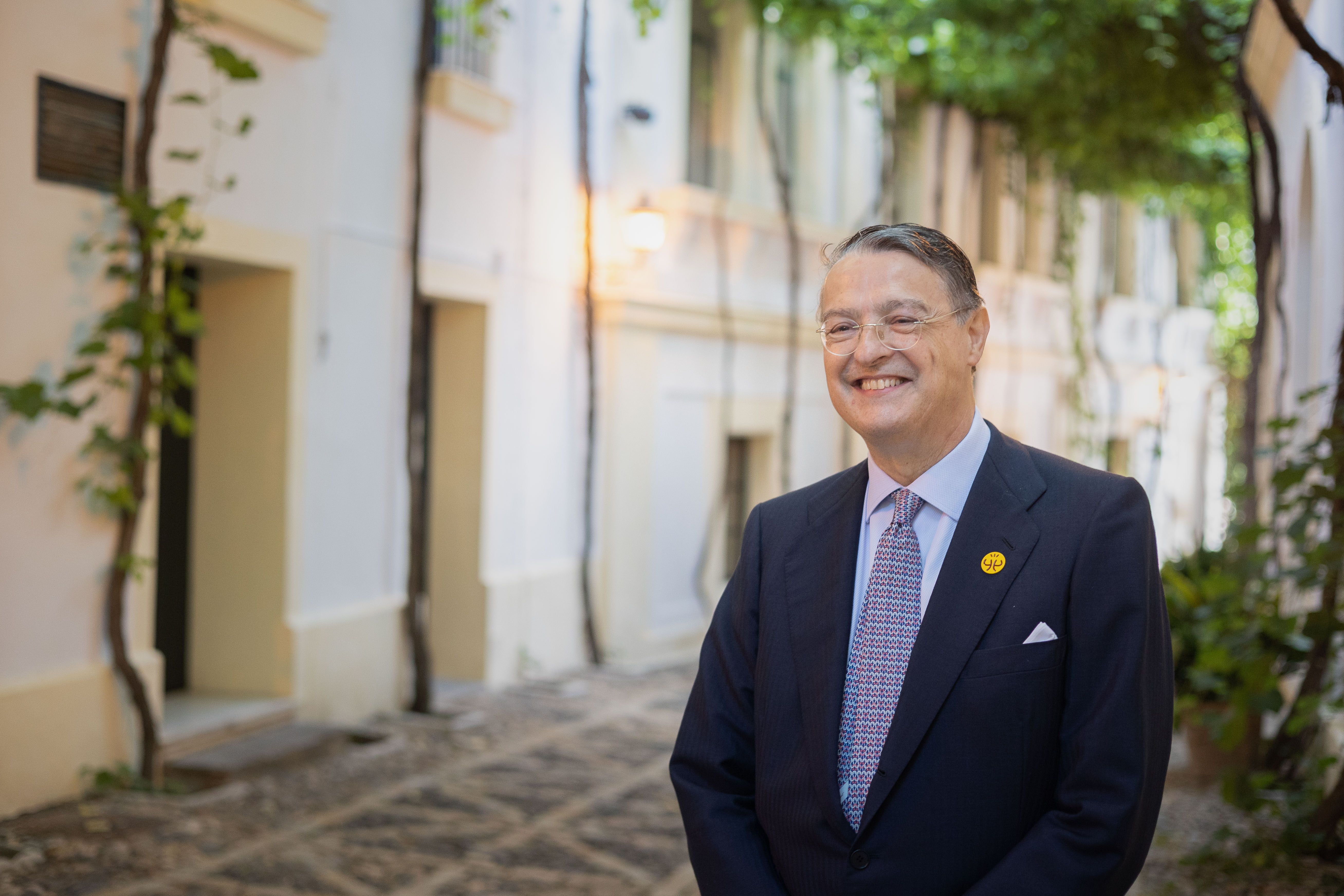 Pau Roca, este pasado jueves en la calle Ciegos, de González Byass, una de las grandes casas del jerez.