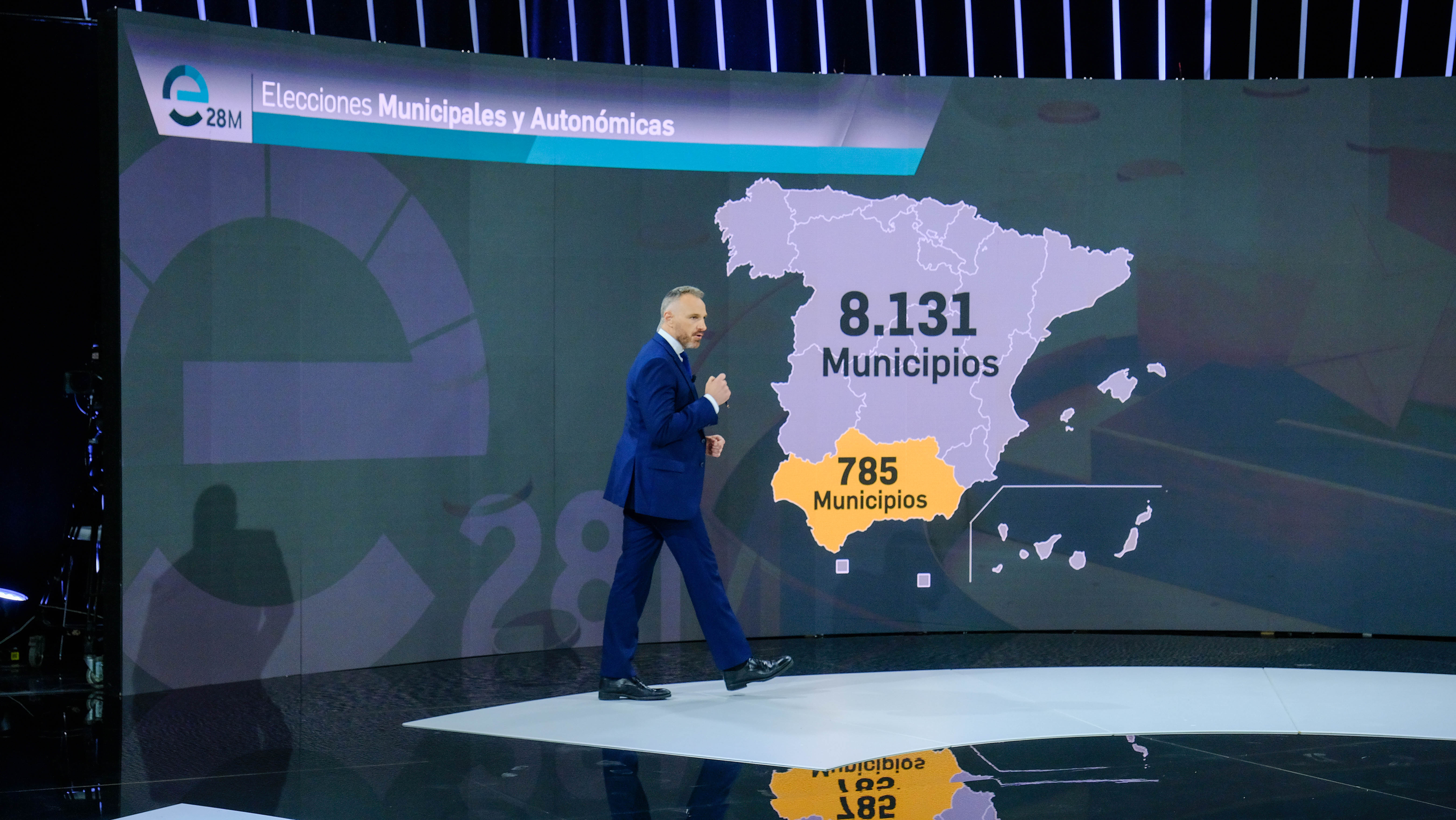 Canal Sur durante la noche electoral.