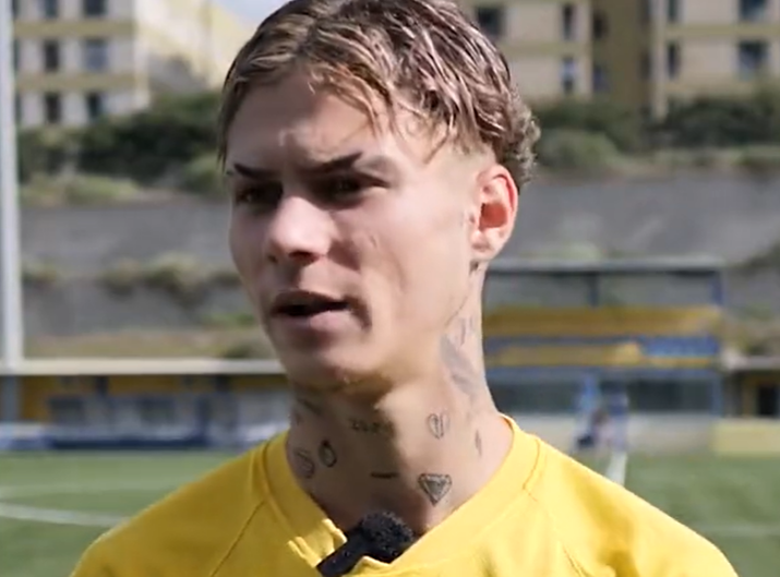 Joel Domínguez, canterano de la UD Las Palmas condenado por violencia de género.