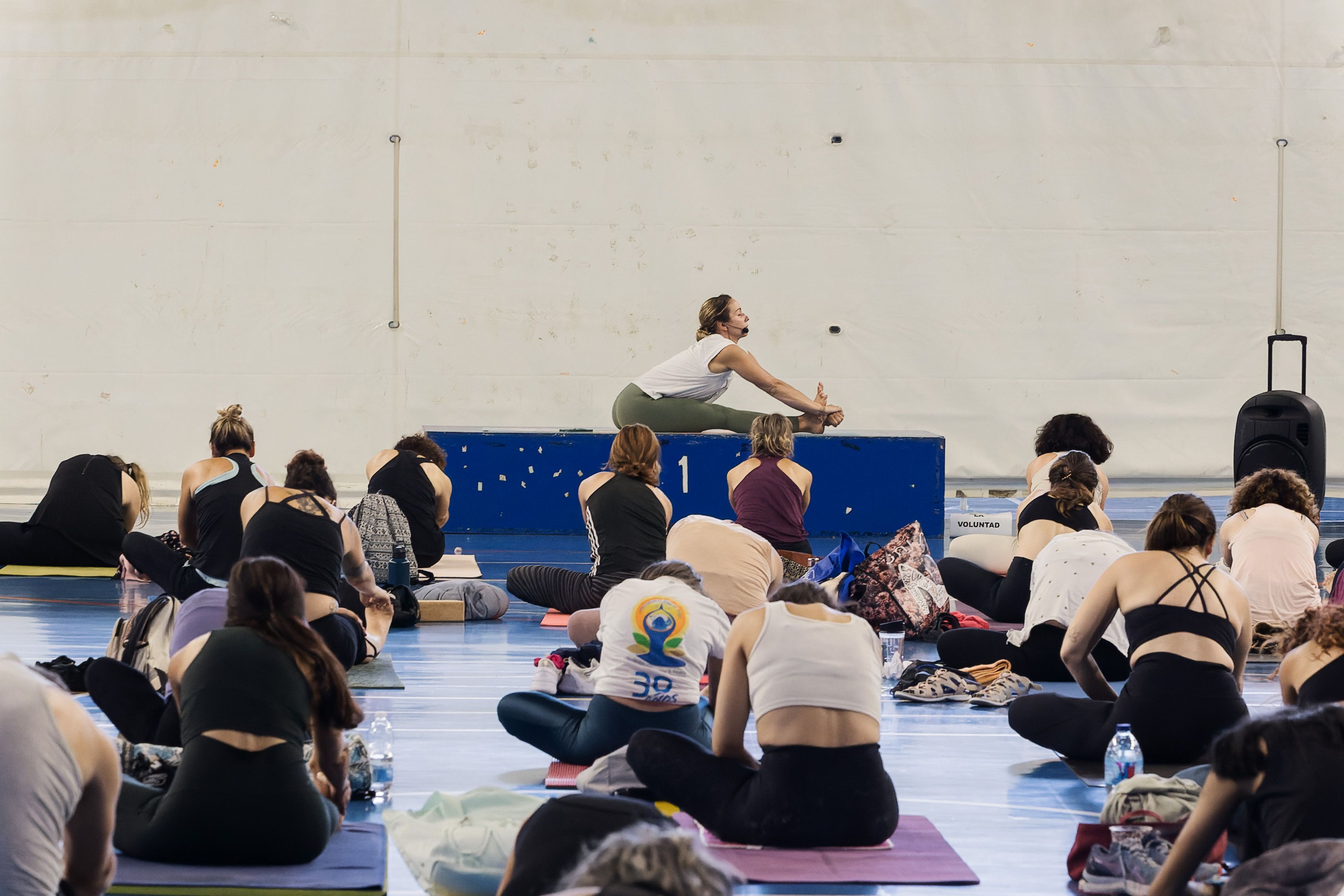 Congreso de yoga en el Palacio de Deportes de Jerez