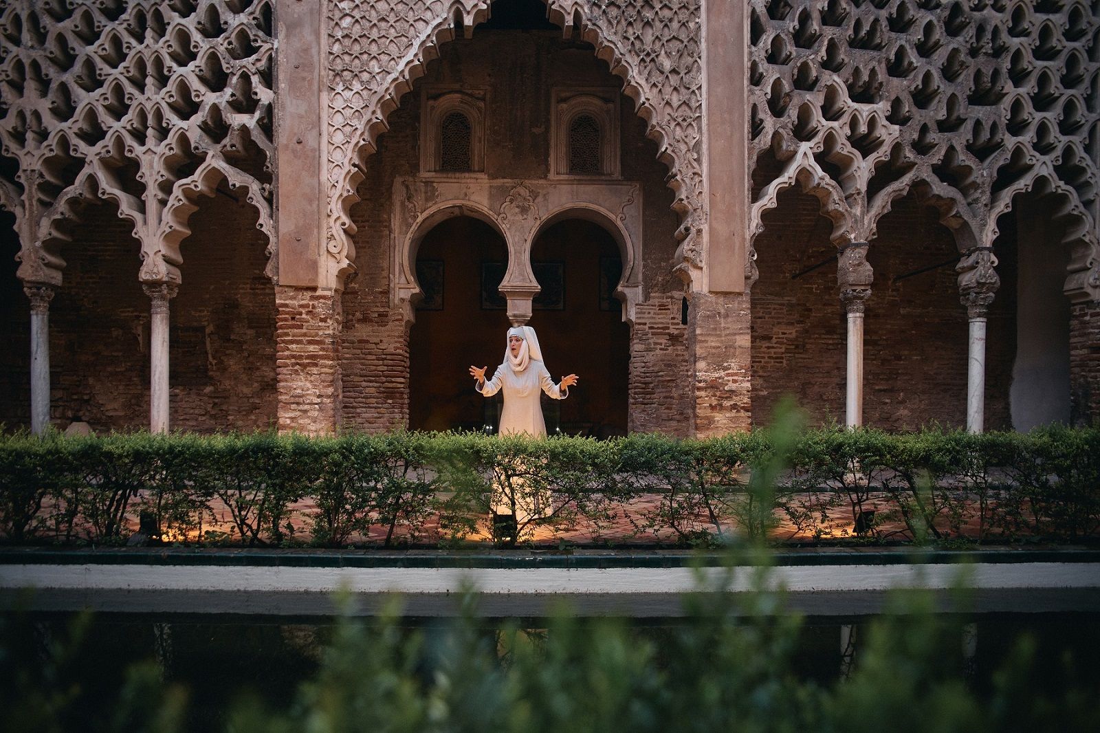 Representación teatralizada en el Alcázar.