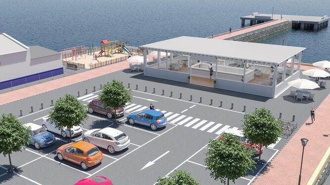 Recreación virtual de cómo será la nueva zona de ocio. 