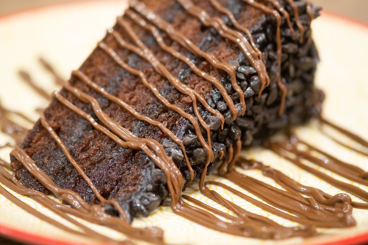 Imagen de archivo de un trozo de tarta de chocolate.