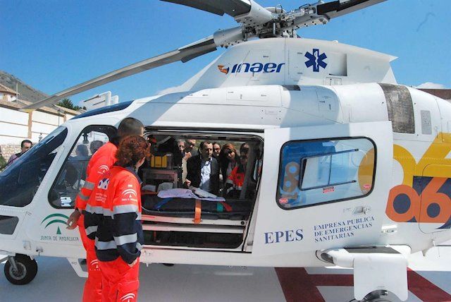 Un helicóptero de Emergencias Sanitarias en Andalucía, en una imagen de archivo.