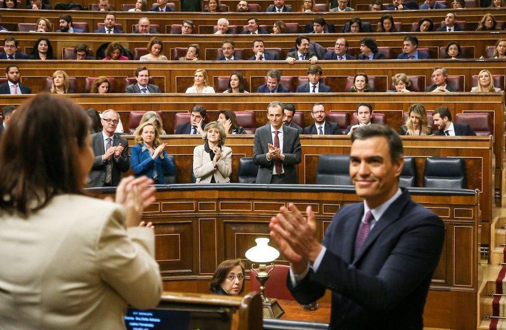 Pedro Sánchez, durante la primera sesión de investidura. FOTO: CONGRESO DE LOS DIPUTADOS