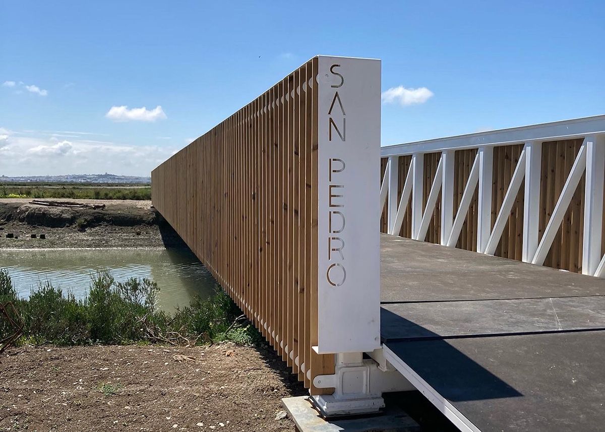 Otro puente, el que traviesa el río San Pedro. Clemente Delgado-Carlos Diaz-Recasens.