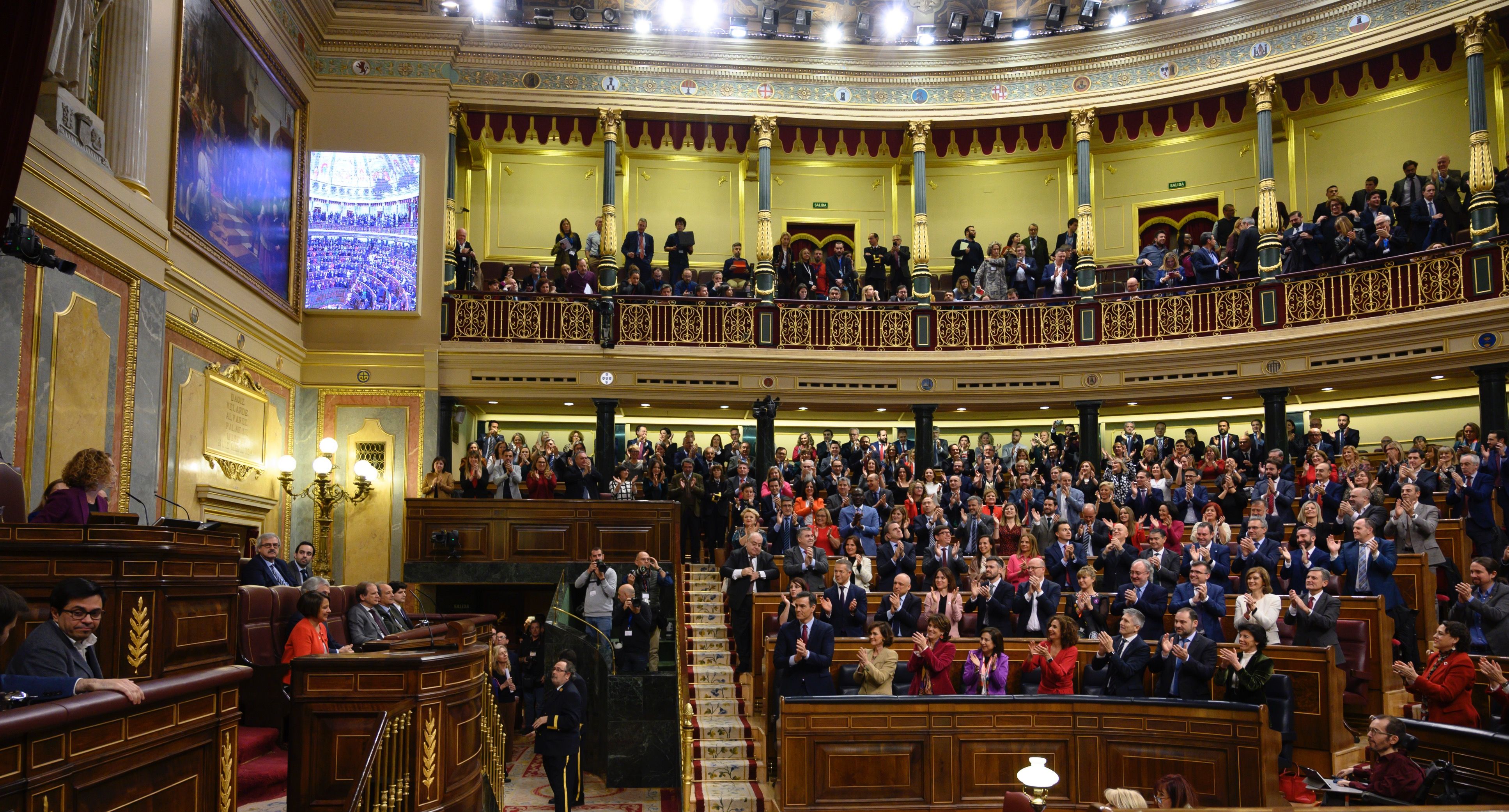 Momento en el que Pero Sánchez era elegido en el Congreso como presidente de España.