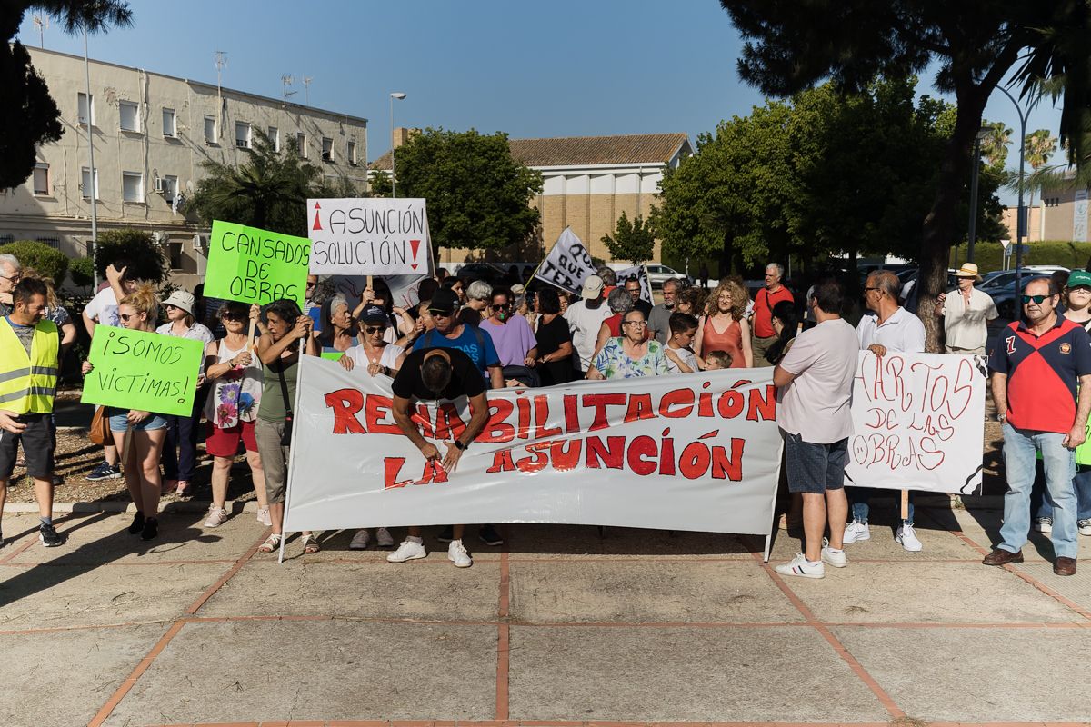 Una protesta reciente de los vecinos de La Asunción.