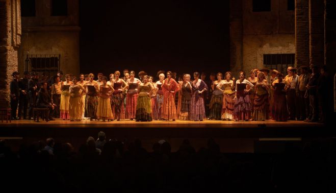 Una de las imágenes que dejó la única ópera lírica de esta temporada en el Villamarta.