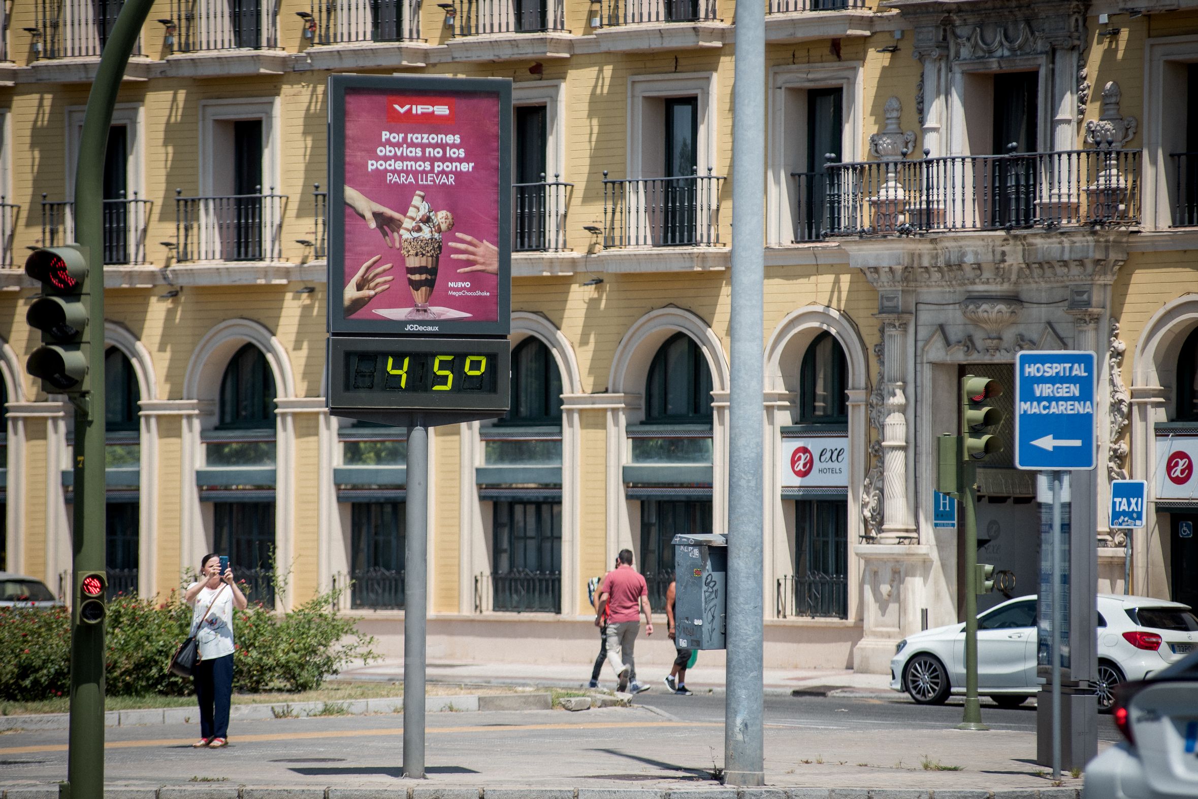 Imagen de la ola de calor en Sevilla.