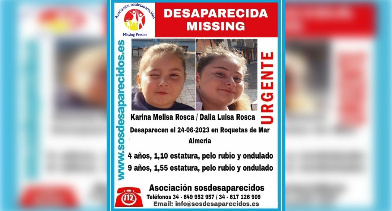 Las dos hermanas que han desaparecido en Roquetas de Mar.