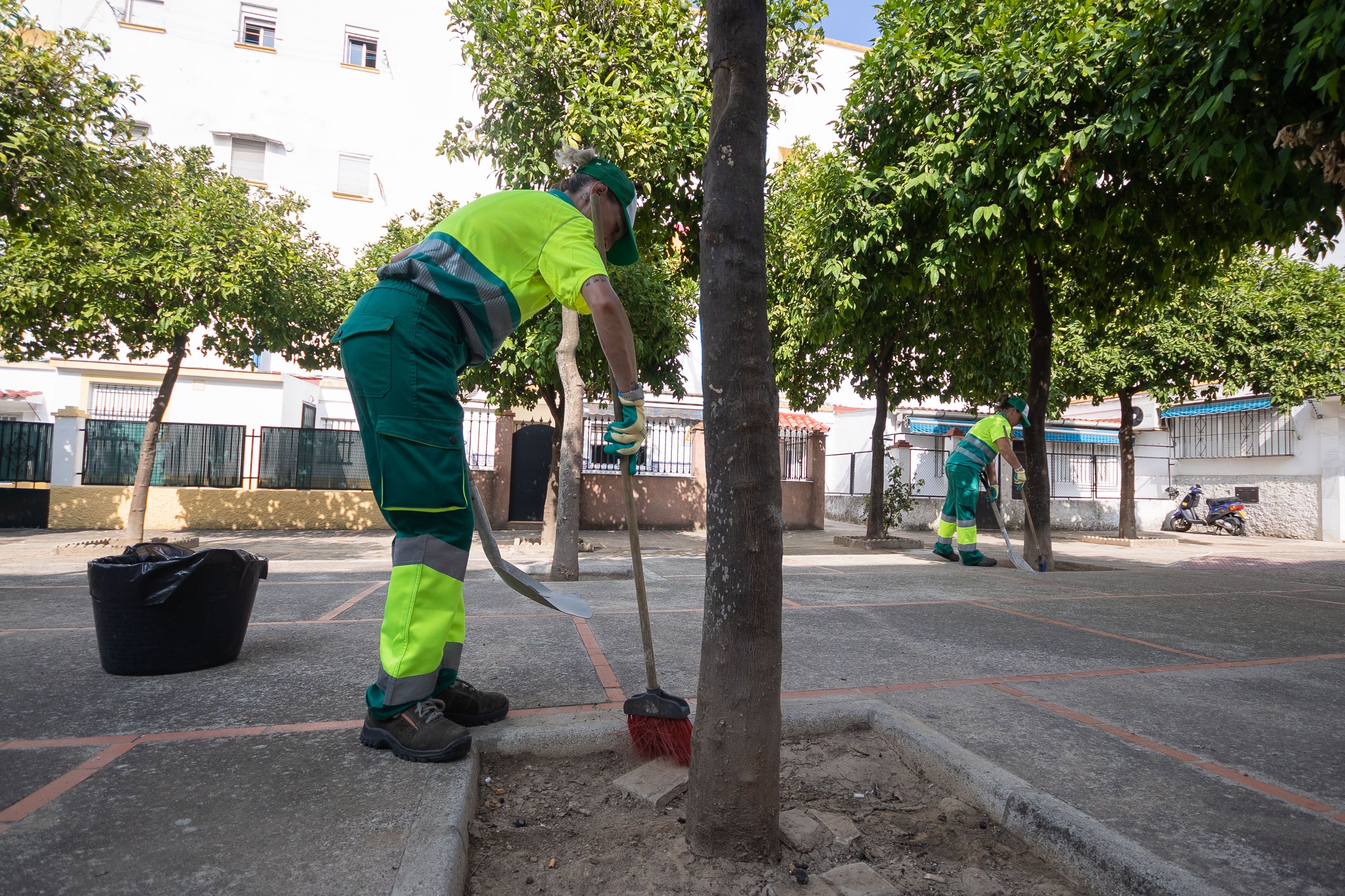 Un trabajador de UTE Jerez.