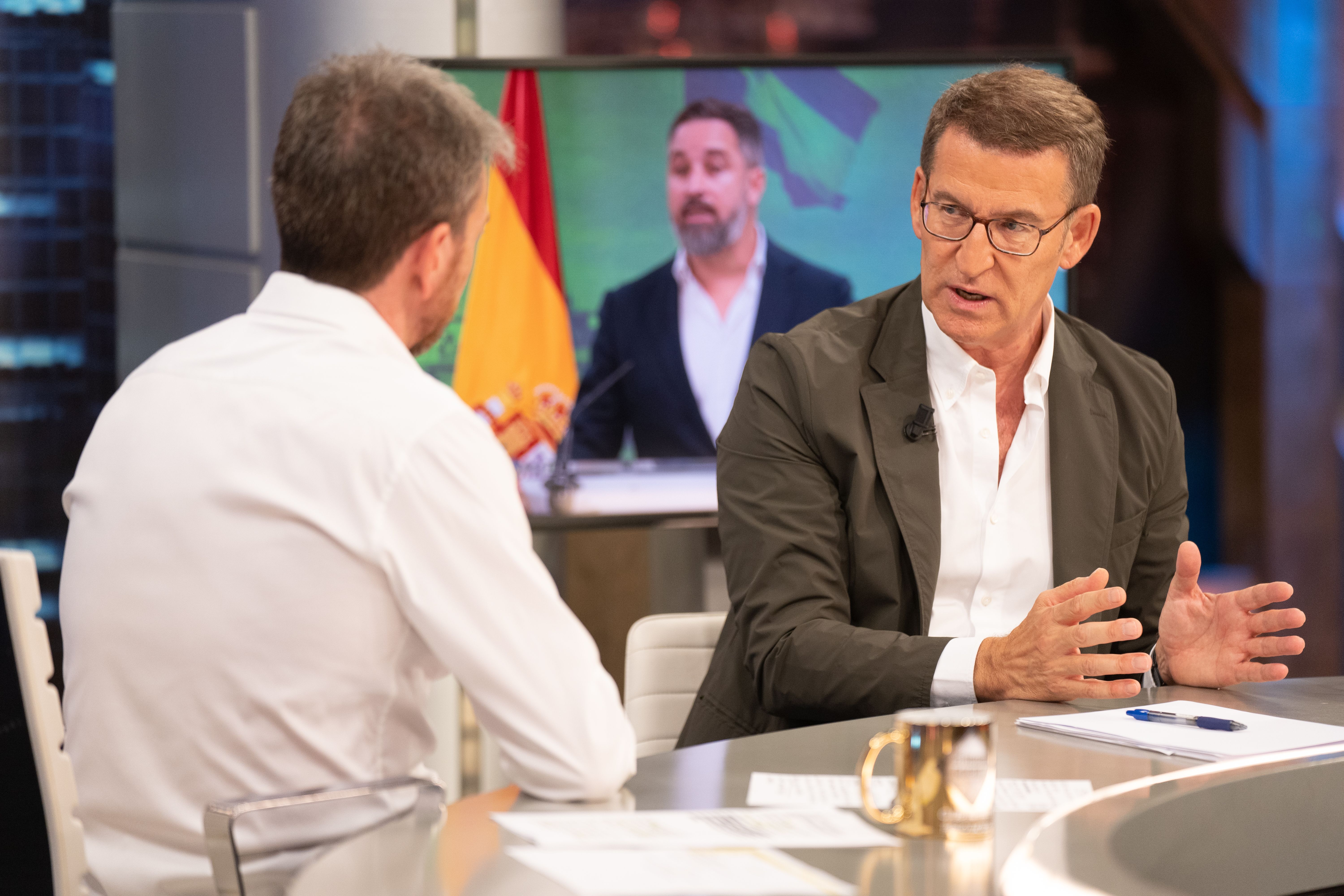 Feijóo en su visita a 'El Hormiguero'.