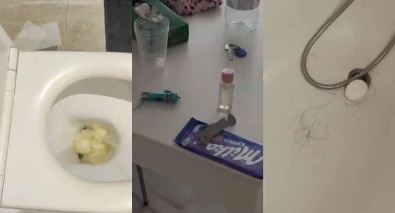 Tres imágenes de cómo le han dejado el Airbnb a una propietaria en Marbella.