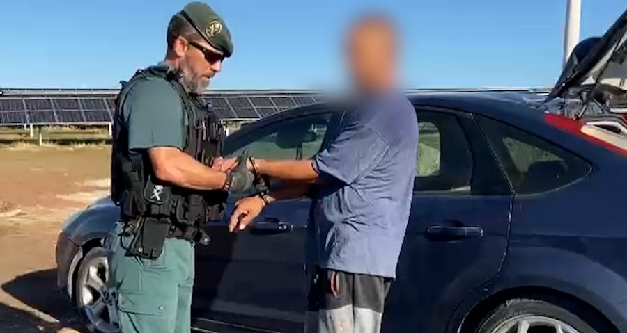 Uno de los detenidos por robar cobre en plantas fotovoltaicas.