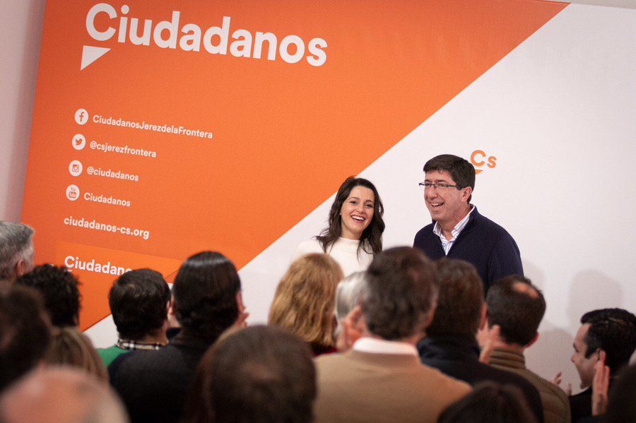 Marín y Arrimadas, líderes de Cs, en un encuentro en Jerez. FOTO: CS