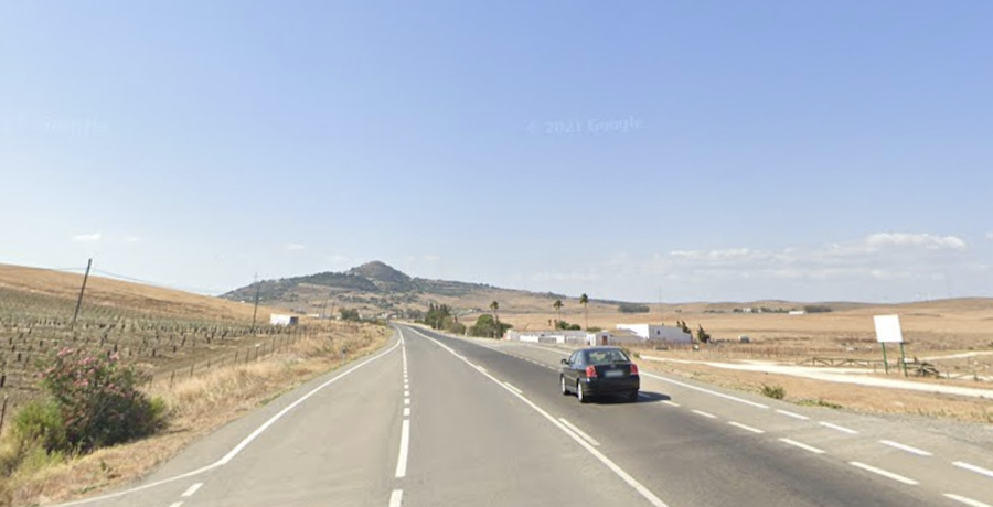 La carretera A-396, en el término de Medina, donde fue pillado el conductor.
