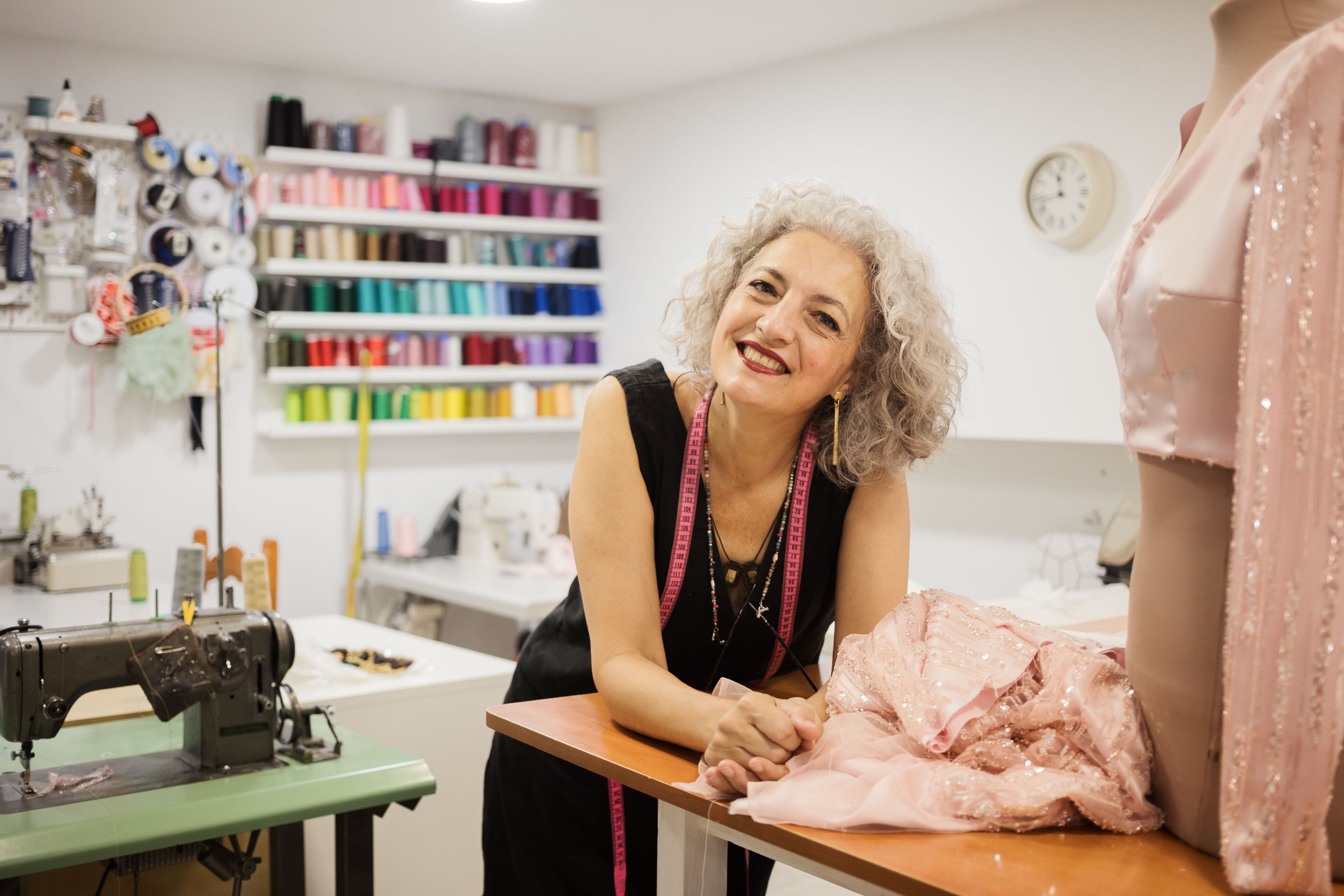 Chari García, en su taller tras las charla con lavozdelsur.es.