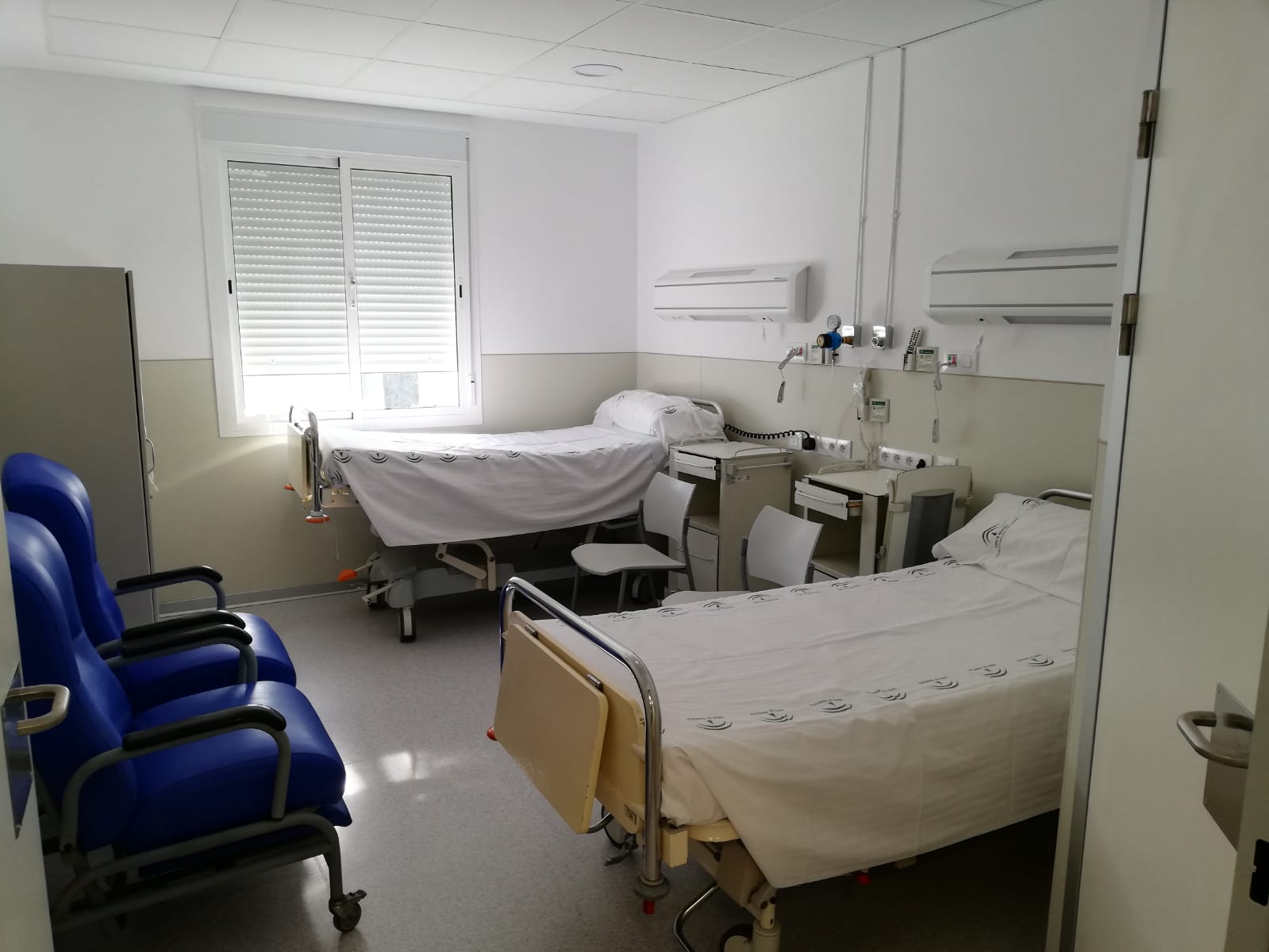 Una de las habitaciones  del hospital.