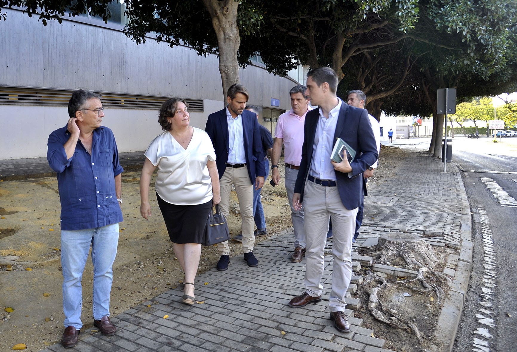 Visita del delegado al entorno de Chapín hace unas semanas, donde con los trabajos se ha frenado "una tala indiscriminada".