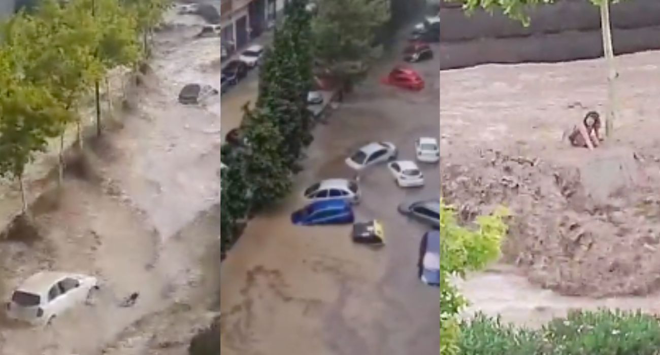 Escenas de auténtico pánico se han vivido en Zaragoza tras una terrible tormenta.