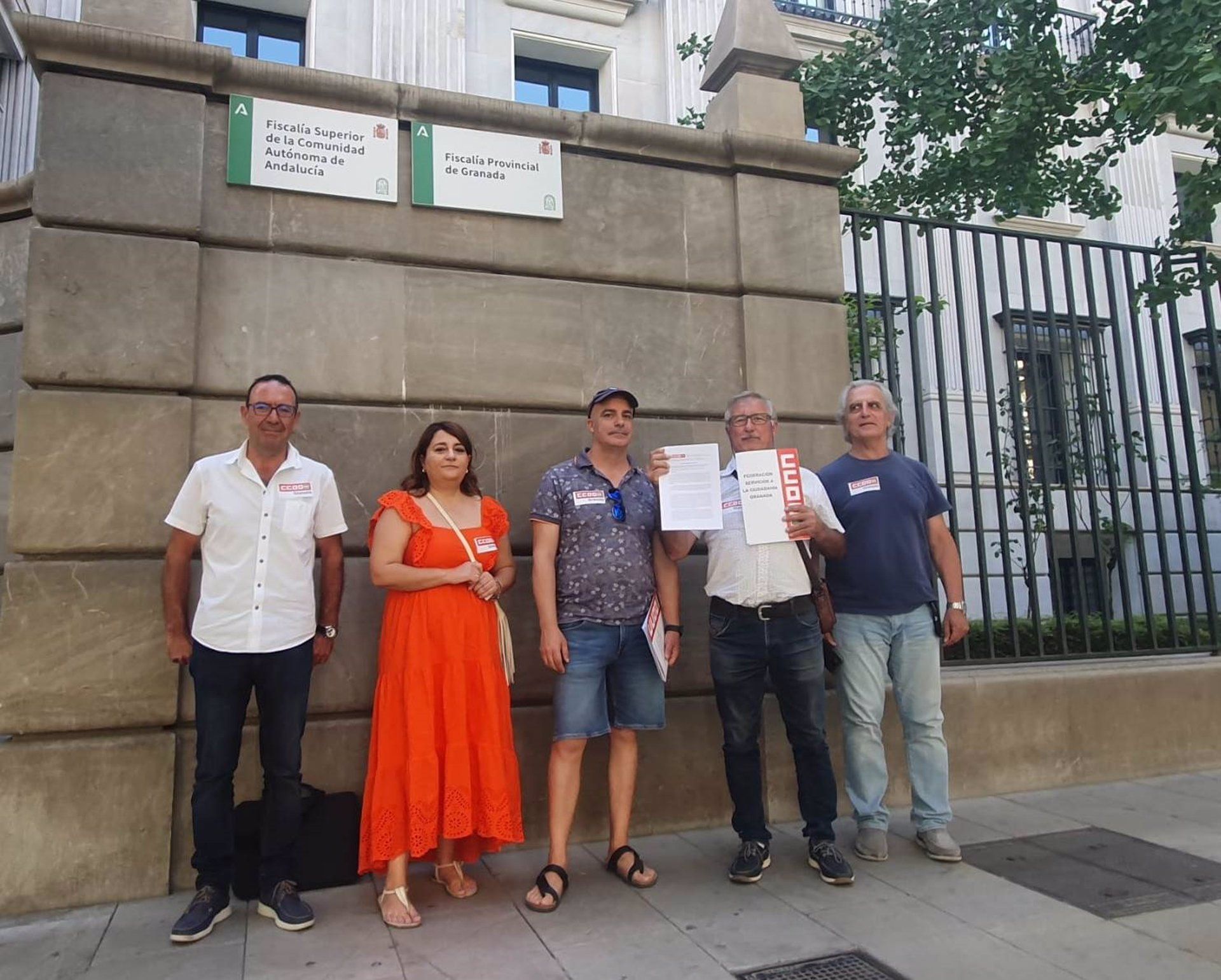 El sindicato CCOO ante la Fiscalía en Granada.