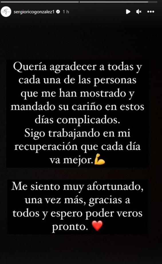 Mensaje de Sergio Rico.