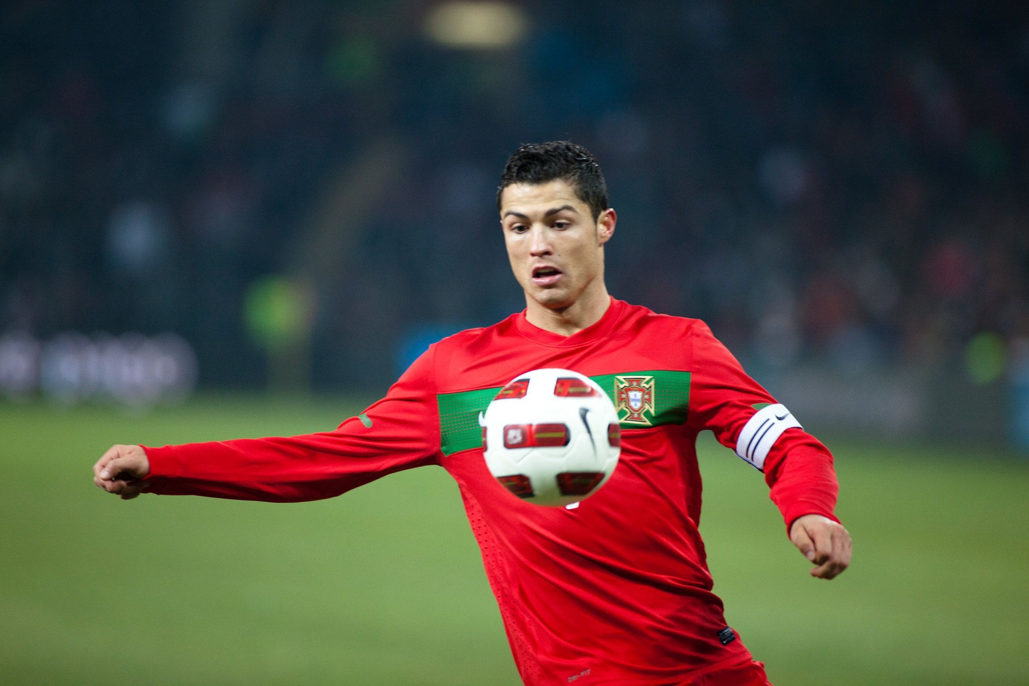 Cristiano Ronaldo, en un partido con su selección. FOTO: FLICKR Ludovic Péron 
