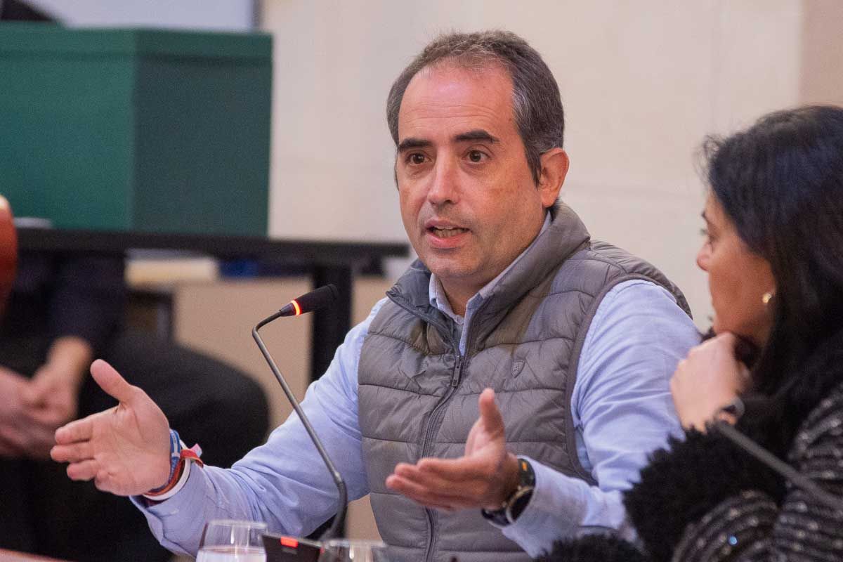 Saldaña, en un pleno municipal antes de la pandemia. FOTO: MANU GARCÍA