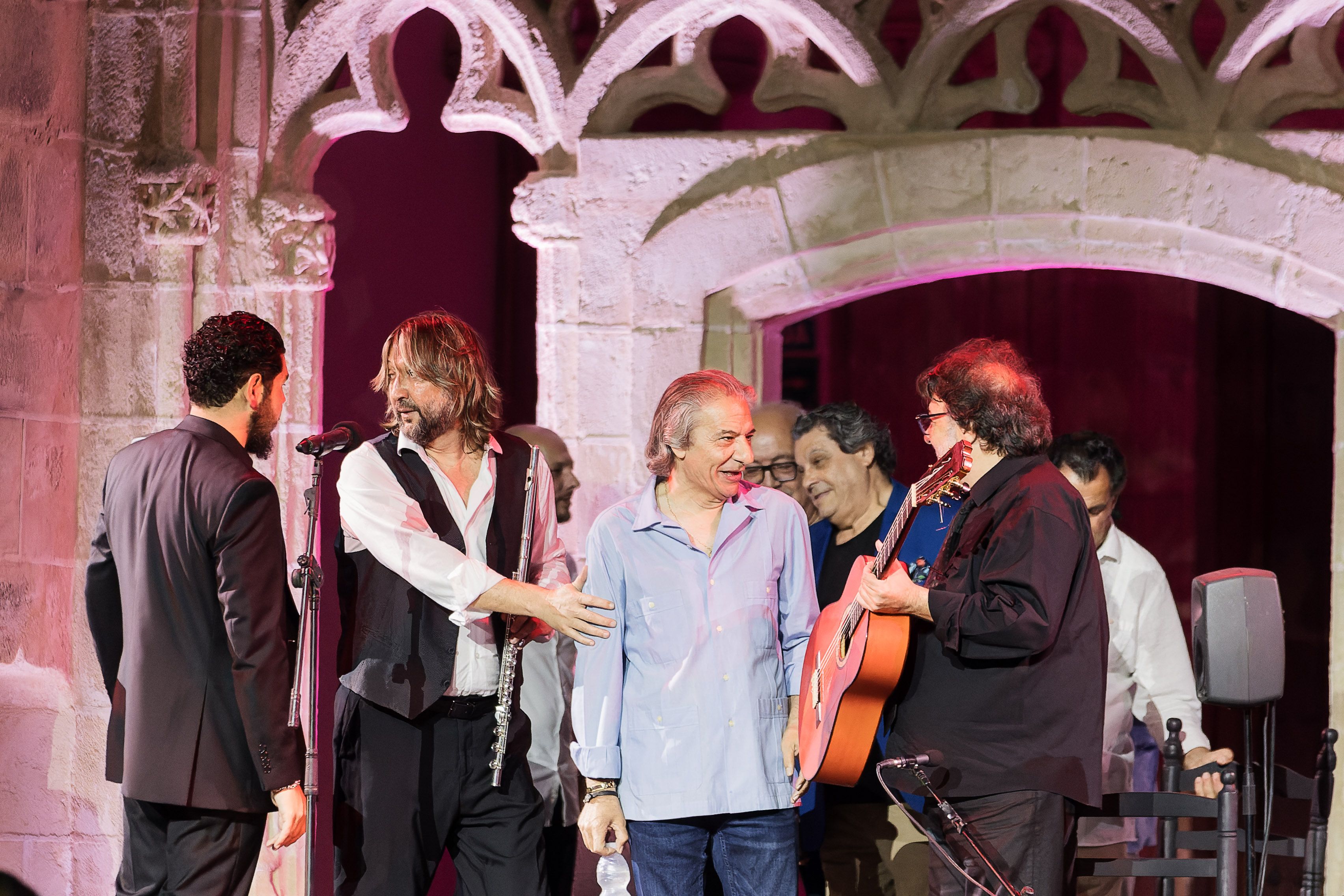 Los artistas con Rafael. | Viernes Flamenco de Jerez 2023 Los artistas con Rafael. | Viernes Flamenco de Jerez 2023