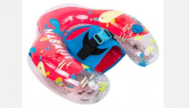 Flotador de Decathlon retirado.